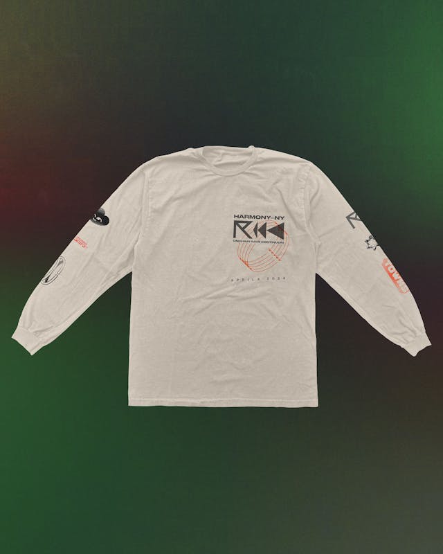 'ONCHAIN RAVE CONTINUUM’ Long Sleeve Tee by Harmony-NY+ Refraction 